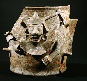 Füstölő, Iximche, Guatemala, posztklasszikus időszak (900-1521) (cserép) alkotó: Mayan Mayan
