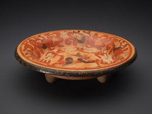 Állványlap God N-vel és Coatimundis-szal, i.sz. 600-900 (kerámia) alkotó: Mayan Mayan