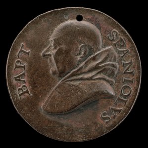 Mantuai Battista Spagnoli, 1447-1516, karmelita költő [előlap], c. 1513. alkotó: Mea