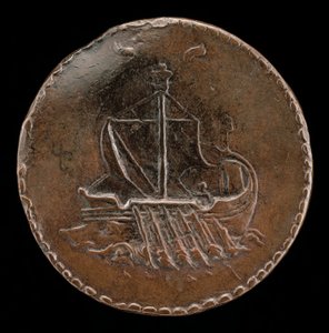 Gálya teljes vitorlában [fordítva], c. 1510. alkotó: Mea