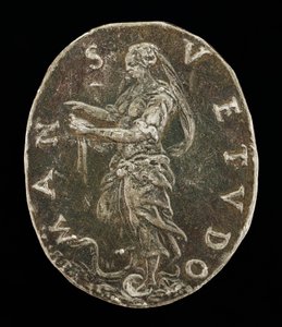 Szelídség Kígyón állva [fordítva]. alkotó: Medallist T.R.