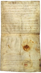 I. Fülöp oklevele a soissons-i St. Crépin apátság javára, Kijevi Anna francia királynő aláírásával, 1063 alkotó: Medieval Document