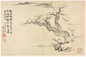 Különféle stílusú tájak régi mesterek után, 1690. alkotó: Mei Qing