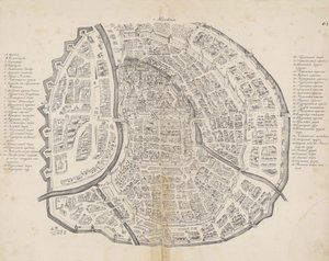 Moszkva térképe. Feladó: Augustin von Meyerberg és oroszországi utazása, 1661. alkotó: Meierberg