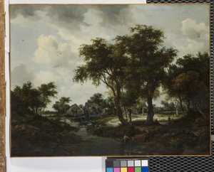 A vízimalom (The Trevor Landscape) (olaj, vászon) alkotó: Meindert Hobbema