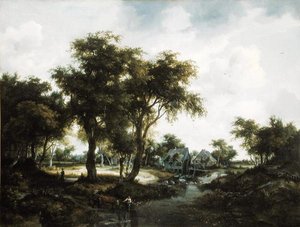 A Vízimalom alkotó: Meindert Hobbema