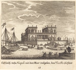 Palota, Vice Re, Nápoly alkotó: Melchior Küsel after Johann Wilhelm Baur