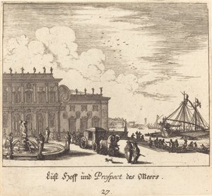 Kilátás Meersre alkotó: Melchior Küsel after Johann Wilhelm Baur