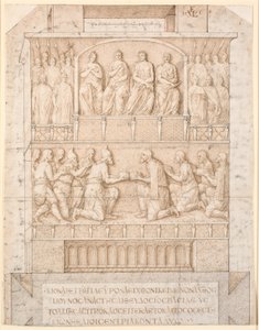 A III. Tuthmosis obeliszk talapzata Konstantinápolyban alkotó: Melchior Lorck