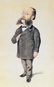 Paul Julius Reuter, rajzfilm a Vanity Fairből, 1872 színes litho
