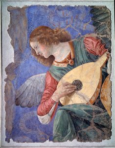 Lanton játszó angyal, 1480 körül (önálló freskó) alkotó: Melozzo da Forli