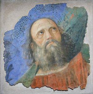Apostol feje, 1480 körül (freskó) alkotó: Melozzo da Forli