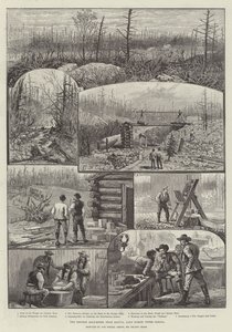A Denison aranybányák Algoma közelében, a Huron-tónál, Felső-Kanadában alkotó: Melton Prior