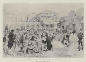 A német császár palesztinai látogatása, Piactér, Haifa alkotó: Melton Prior
