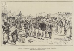 A szudáni háború, Sir W. Hewett admirális körútja Szuakimban alkotó: Melton Prior