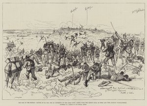 A Soudan-i háború, El Teb-i csata, február 29., Gordon Highlanders, két Krupp ágyúval felfegyverzett első erőd megtámadása.