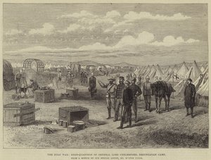 A zulu háború, Lord Chelmsford tábornok főhadiszállása, Erzungayan tábor alkotó: Melton Prior