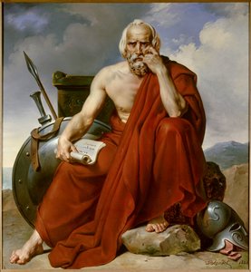 Lycurgue (Lykourgos) spártai törvényhozó portréja. Merry Joseph Blondel (1781-1853) festménye