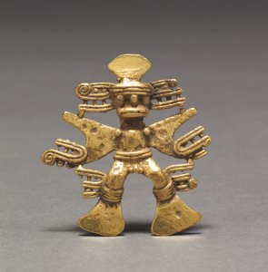 Figura medál, c. 700-1550 (öntött és kalapált arany)