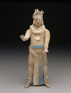 Figura: Álló ember, késői klasszikus korszak, i.sz. 650-900 (kerámia és festék)