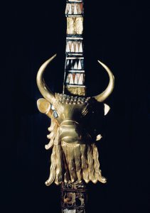 Bikafej, hárfadísz, ie 2800-2300 (aranyozott fa) (lásd 198659)