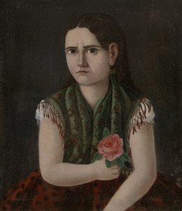 Női portré, 1880 körül alkotó: Mexican School