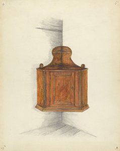 Sarokszekrény, c. 1953. alkotó: Meyer Goldbaum