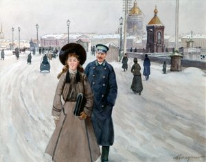 Az iskolából”, 1914-1917. alkotó: MiKhail Abramovich Balunin