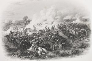 A Moodkee-i csata, 1845, metszet: C.H. Jeens, a "Gallery of Historical Portraits"-ból, megjelent 1880 körül
