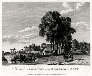Charlton kilátása Woolwich közelében, Kentben, 1775. alkotó: Michael Angelo Rooker