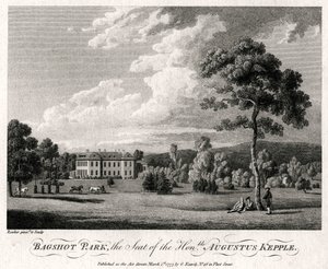 Bagshot Park, a tisztelt Augustus Kepple székhelye, 1777 alkotó: Michael Angelo Rooker
