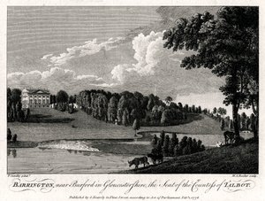Barrington, Burford közelében Gloucestershire-ben, Talbot grófnőjének székhelye, 1776