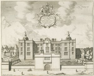Beaudesert Hall és Park: rézmetszet, nd [1653-1686] alkotó: Michael Burghers