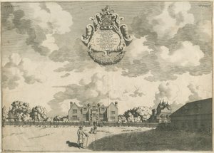 Bentley Hall: rézmetszet, nd [1653-1686] alkotó: Michael Burghers