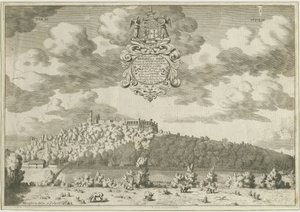 Dudley kastély: rézmetszet, nd [1653-1686] (nyomat) alkotó: Michael Burghers