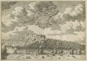 Dudley kastély: rézmetszet, nd [1653-1686] alkotó: Michael Burghers