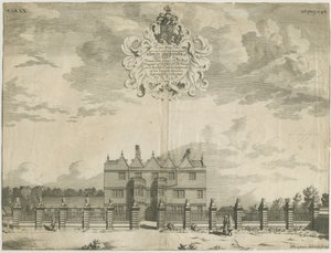 Forton - Aqualate Hall: metszet, nd [1653-1686] (nyomtatás) alkotó: Michael Burghers