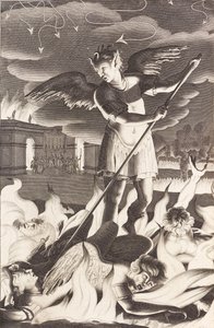 Illusztráció John Milton Elveszett paradicsom című művéhez, 1688. alkotó: Michael Burghers