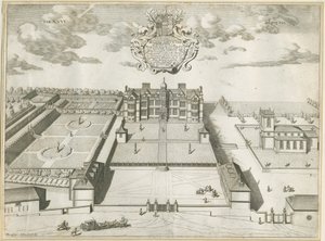 Ingestre Hall: rézmetszet, nd [1653-1686] alkotó: Michael Burghers