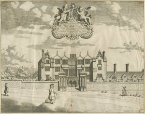 Keele Hall: rézmetszet, nd [1653-1686] alkotó: Michael Burghers