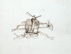 Rajz Michael Faraday vendégkönyvéből (toll és tinta papíron) alkotó: Michael Faraday