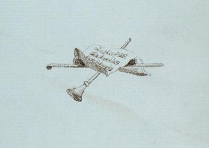 Rajz Michael Faraday vendégkönyvéből (toll és tinta papíron) alkotó: Michael Faraday