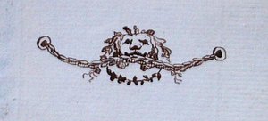Rajz Michael Faraday vendégkönyvéből (toll és tinta papíron)