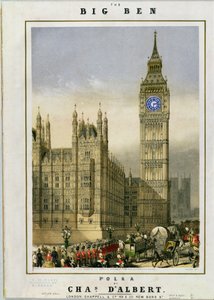 Big Ben Polka, zenei borító kocsma. szerző: Hanhart, 1862 körül