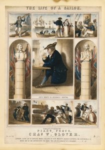 Egy tengerész élete, 1860 körül (színes litográfia)