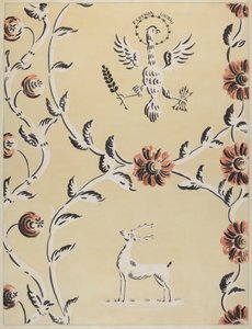 Szabad kézzel díszített fal, c. 1940.