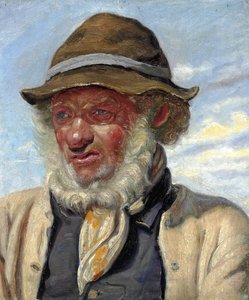 Egy skageni halász teljes szakállal. alkotó: Michael Peter Ancher