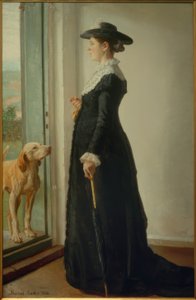 A feleségem portréja. Anna Ancher festőművész alkotó: Michael Peter Ancher