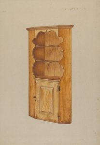 Sarokszekrény, c. 1938. alkotó: Michael Riccitelli