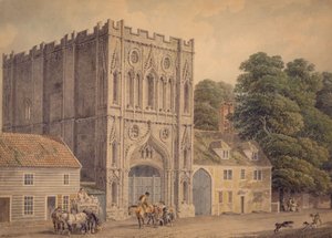 Az Abbey Gate nyugati frontja, Bury St. Edmunds, 1788-1801 alkotó: Michael Rooker